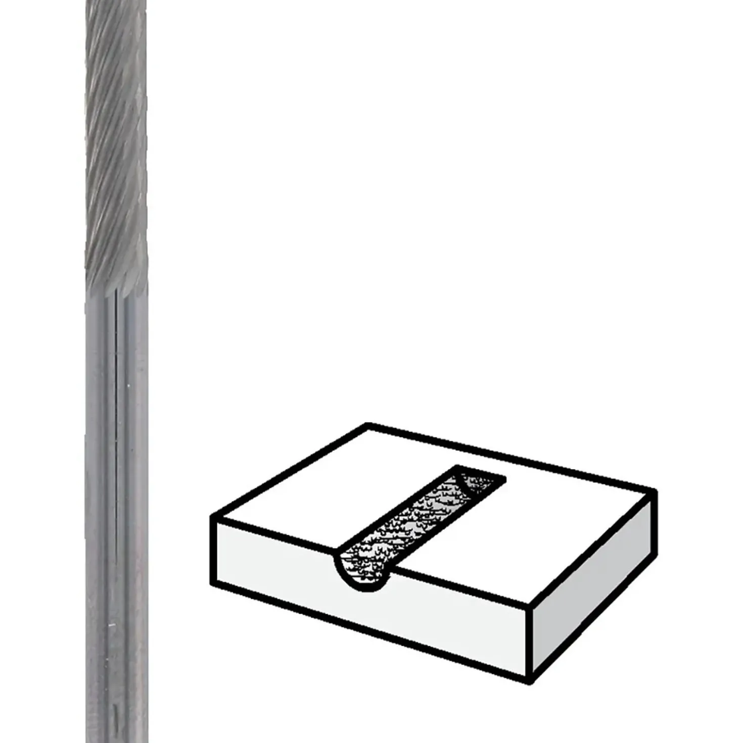 Fresa Dremel quadra in carburo di tungsteno Ø 3,2 mm