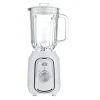 Frullatore con bicchiere in vetro 4 lame bianco 500W 1,5 l