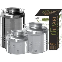 Fusto contenitore olio inox olivari 30 l