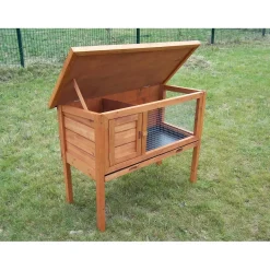 Gabbia per conigli in legno di abete 91,5x45x70 cm