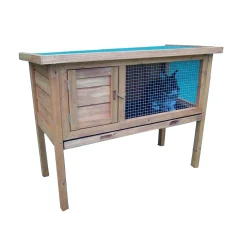Gabbia per conigli in legno di abete 91,5x45x70 cm