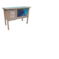 Gabbia per conigli in legno di abete 91,5x45x70 cm