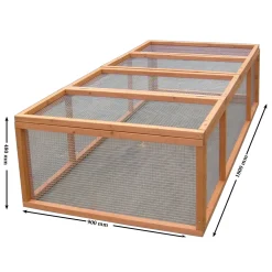Gabbia per conigli in legno di abete 180x90x48 cm