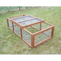 Gabbia per conigli in legno di abete 180x90x48 cm
