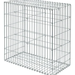 Gabbione in ferro decorativo e contenitivo 100x40x25 cm
