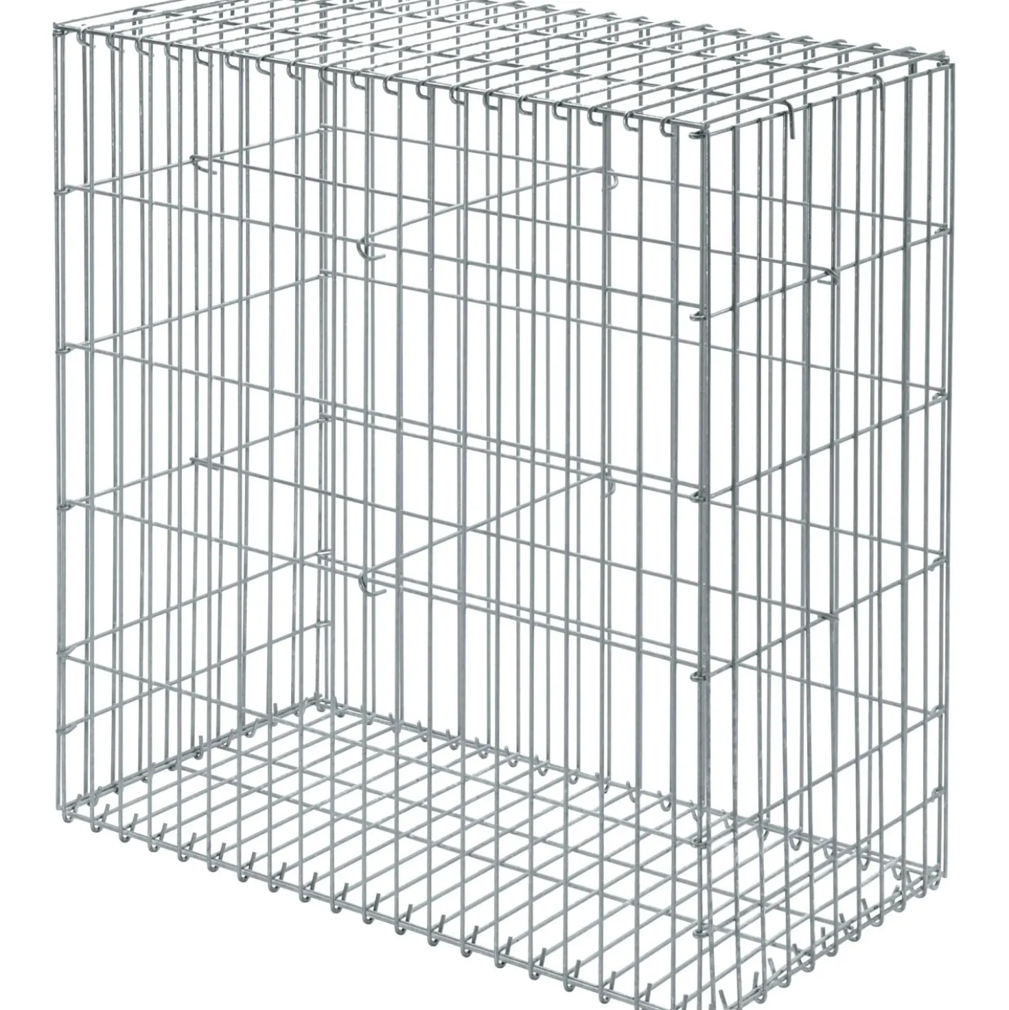 Gabbione in ferro decorativo e contenitivo 100x40x25 cm