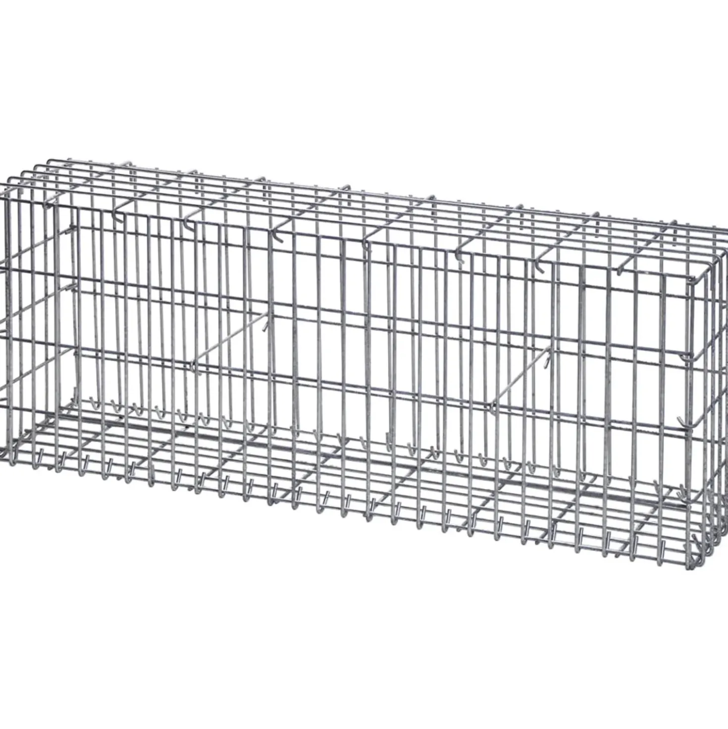 Gabbione in ferro decorativo e contenitivo 100x40x25 cm