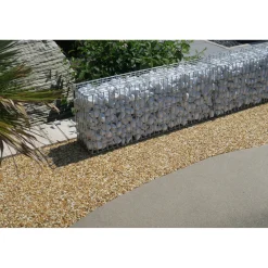 Gabbione in ferro decorativo e contenitivo 100x40x25 cm