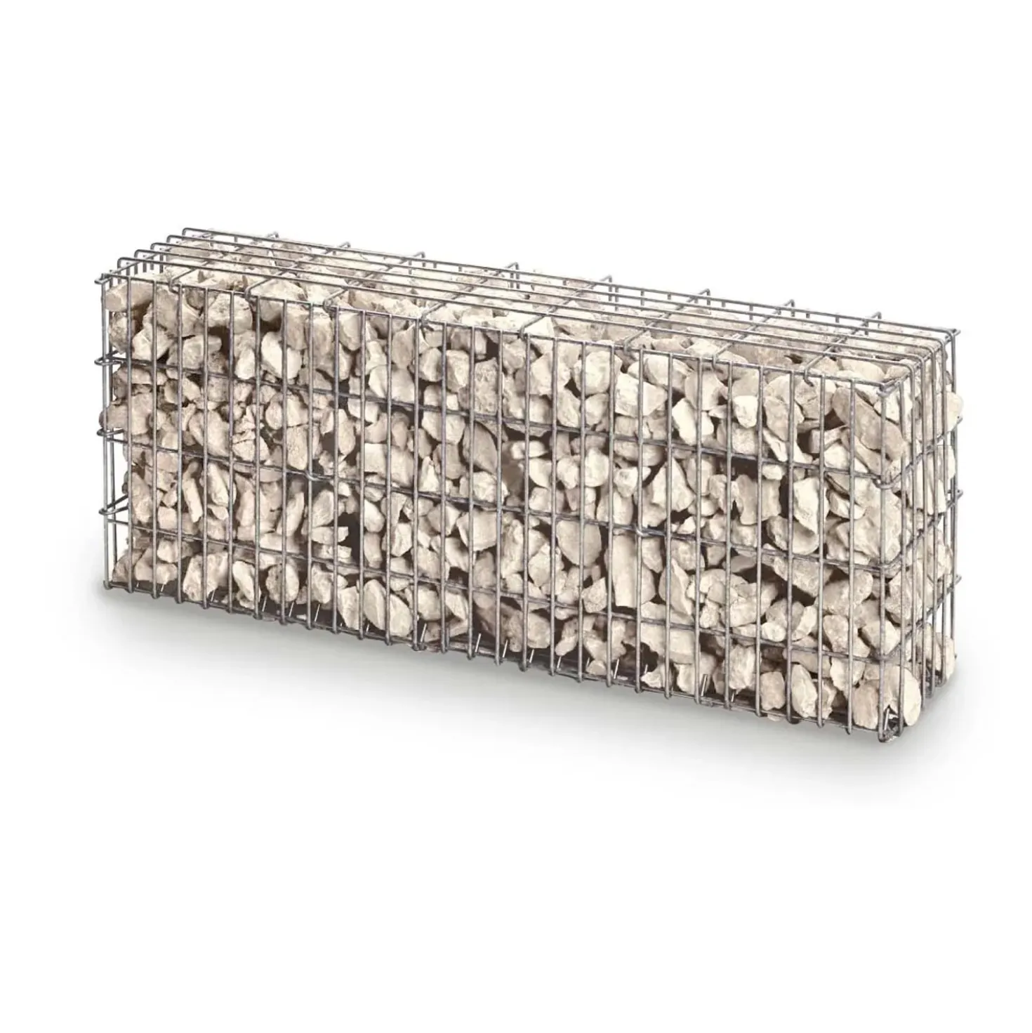 Gabbione in metallo decorativo e contenitivo 200x50x100 cm