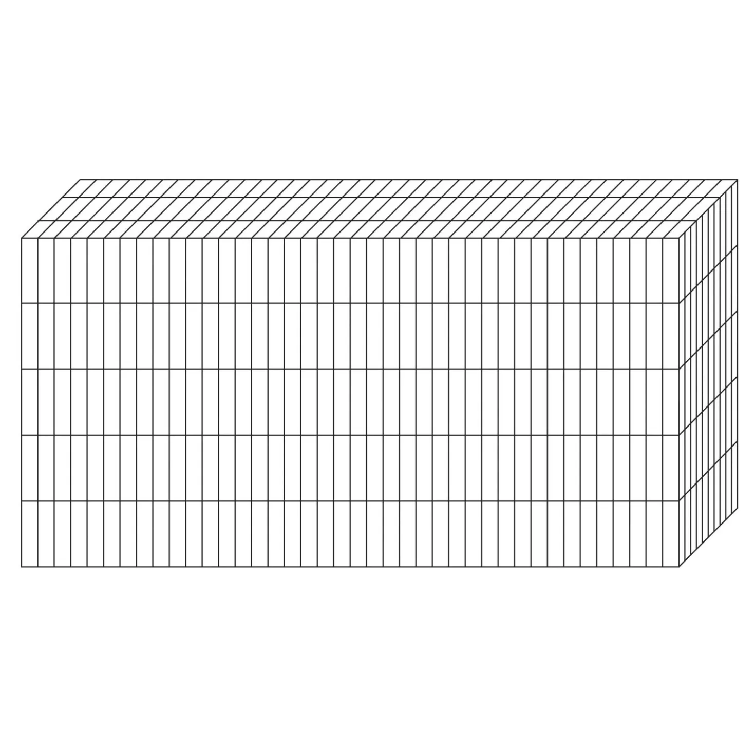 Gabbione in metallo decorativo e contenitivo 200x50x100 cm