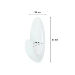 Ganci adesivi 3M Command™ per bagno in plastica, medi, bianchi