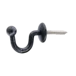 Ganci fermatenda in metallo parete nero 2 pz