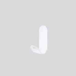 Gancio 1 posto in alluminio bianco L 3 x H 8 x P 4 cm