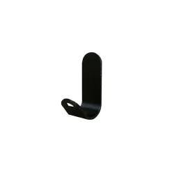 Gancio 1 posto in alluminio nero opaco L 3 x H 8 x P 4 cm