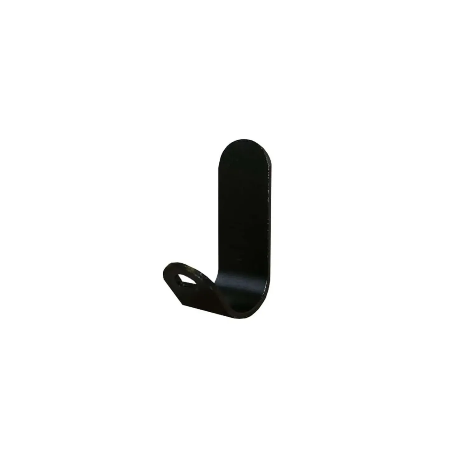 Gancio 1 posto in alluminio nero opaco L 3 x H 8 x P 4 cm
