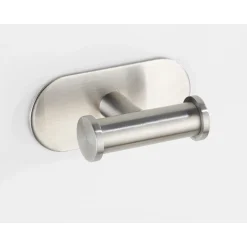Gancio adesivo a muro Wenko Turbo-Loc Duo Orea acciaio inox opaco