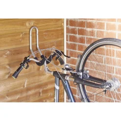 Gancio bici muro da manubrio doppio rivestito Ø 20 mm