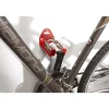 Gancio bici muro da pedale 12,5x8x7,7 cm rosso