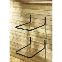 Gancio da muro per pneumatici P 65 cm nero 2 pz