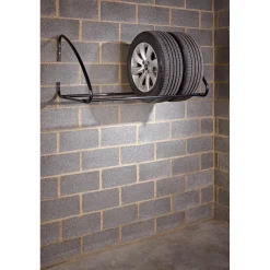 Gancio da muro per pneumatici 4 posti nero