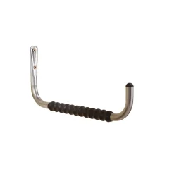 Gancio da muro XXL curvo tubo Ø 25 mm P 500 mm rivestito nero