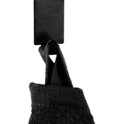 Gancio da parete quadrati Wenko in acciaio inox nero 4 pz 19x34x15 mm