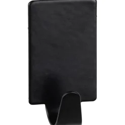 Gancio da parete quadrati Wenko in acciaio inox nero 4 pz 19x34x15 mm