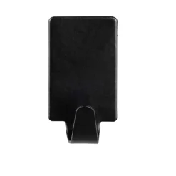 Gancio da parete quadrati Wenko in acciaio inox nero 4 pz 19x34x15 mm