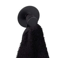 Gancio da parete Wenko Celano in acciaio inox nero 50x33x50 mm