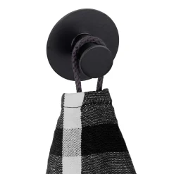 Gancio da parete Wenko Celano in acciaio inox nero 50x33x50 mm