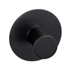Gancio da parete Wenko Celano in acciaio inox nero 50x33x50 mm