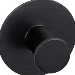 Gancio da parete Wenko Celano in acciaio inox nero 50x33x50 mm