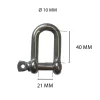 Gancio grillo dritto inox 10 mm