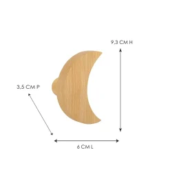 Gancio in legno di faggio diametro 3 cm