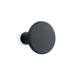 Gancio in poliresina rotondo colore nero diametro 8 cm