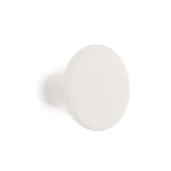 Gancio in poliresina rotondo colore bianco diametro 8 cm