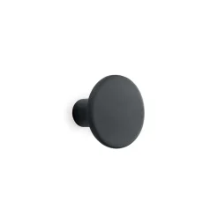 Gancio in poliresina rotondo colore nero diametro 5 cm