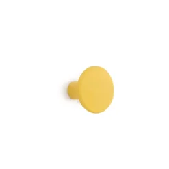 Gancio in poliresina rotondo colore giallo diametro 5 cm