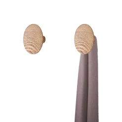 Gancio in poliresina rotondo effetto legno diametro 8 cm