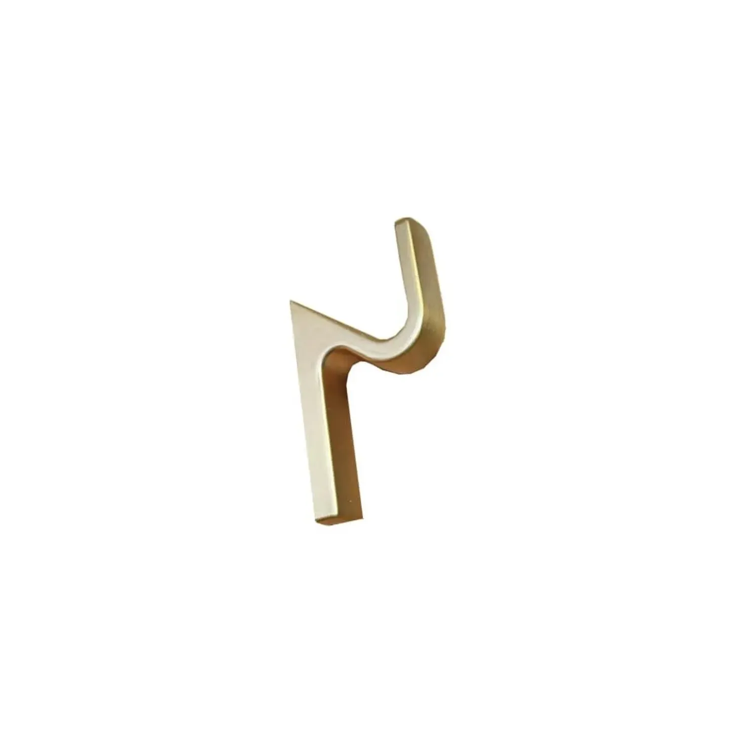 Gancio in zama oro satinato L 1,5 x H 6,5 x P 4 cm