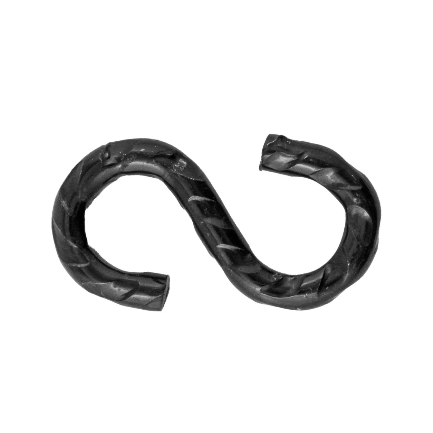 Gancio tipo S in acciaio nero 4x35 mm 2 pz