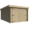 Garage in legno Blockhaus Argo sp 28 mm 2,24x3,49x4,81 m 16,79 m²