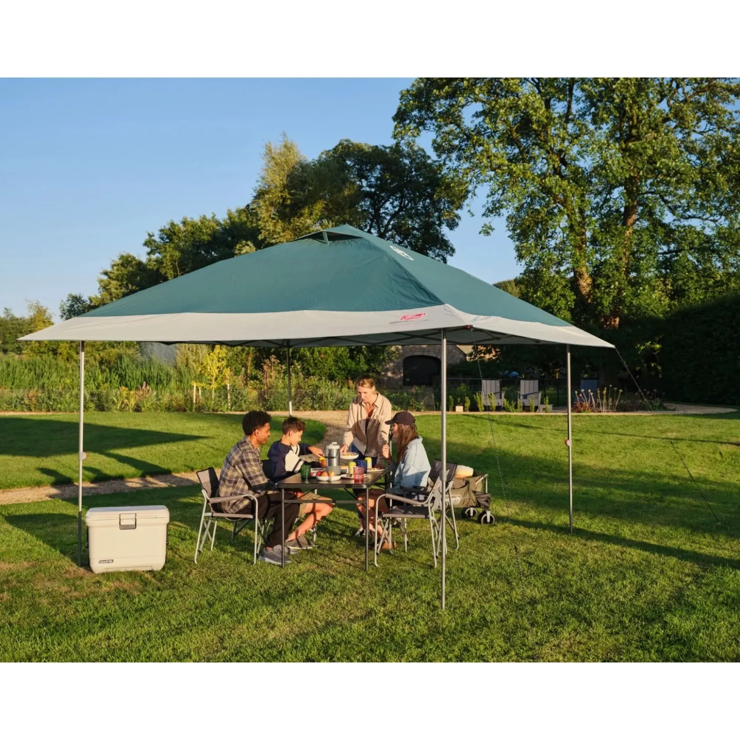 Gazebo Coleman FastPitch OnePush Shelter L Outdoor 16 m² Verde-Bianco