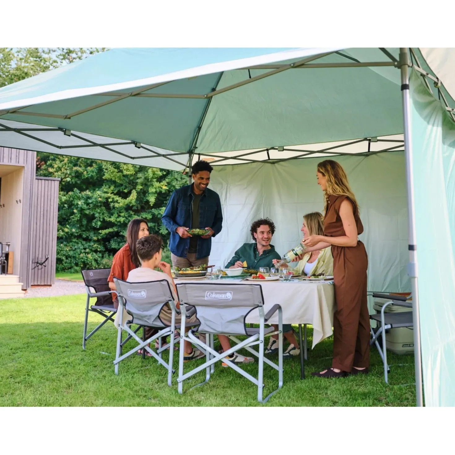 Gazebo Coleman FastPitch OnePush Shelter L Outdoor 16 m² Verde-Bianco