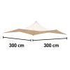 Gazebo in acciaio e poliestere Galata 300x300x320 cm