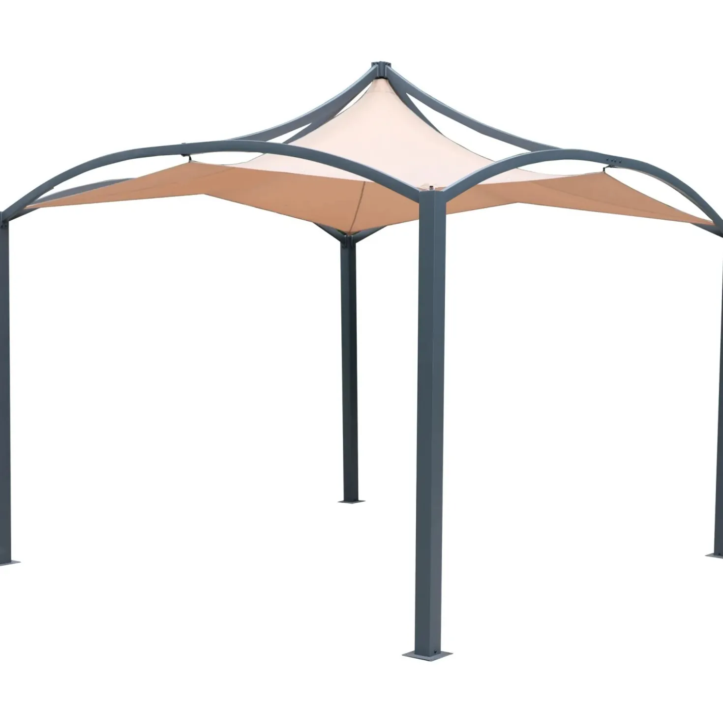 Gazebo in acciaio e poliestere Galata 300x300x320 cm