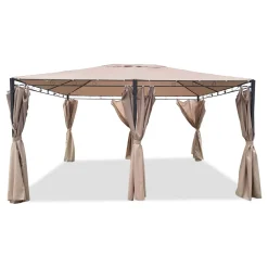 Gazebo in acciaio e poliestere 300x400 cm beige