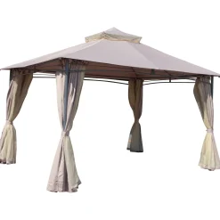 Gazebo in acciaio e poliestere Amora New 408x307x313 cm