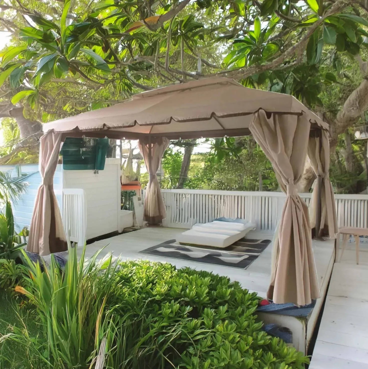 Gazebo in alluminio e poliestere 280x400x300 cm