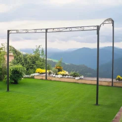 Gazebo pergola in acciaio e poliestere 240x300x250 cm